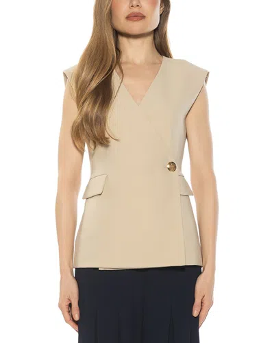 Alexia Admor Pia Vest Jacket In Neutral
