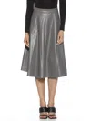 Alexia Admor Pleather Midi Skirt In Silver