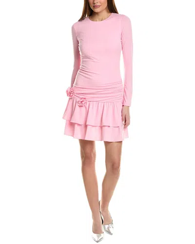 Alexia Admor Pluto Rosette Long Sleeve Dress In Pink