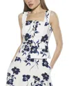 Alexia Admor Poelne Button Front Vest Top In White