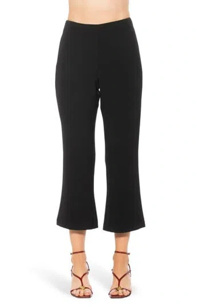 Alexia Admor Quinn Flared Cropped Pants In Black