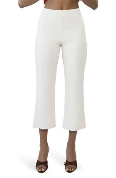 Alexia Admor Quinn Flared Cropped Pants In White