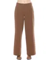 Alexia Admor Quinn Pleated Wide Leg Pants In Brown