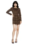Alexia Admor Quinn Printed Dress In Brown