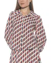 Alexia Admor Rah Covered Button-down Top In Red