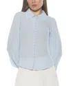 Alexia Admor Rah Covered Button-down Top In Blue