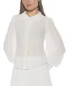 Alexia Admor Rah Covered Button-down Top In White