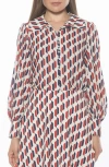 Alexia Admor Rah Covered Button-down Top In Red
