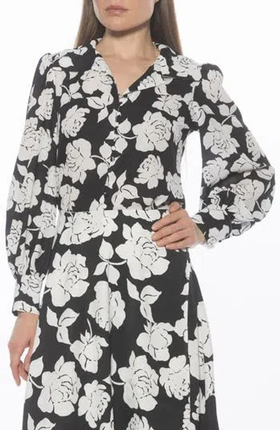 ALEXIA ADMOR ALEXIA ADMOR RAH COVERED BUTTON-DOWN TOP