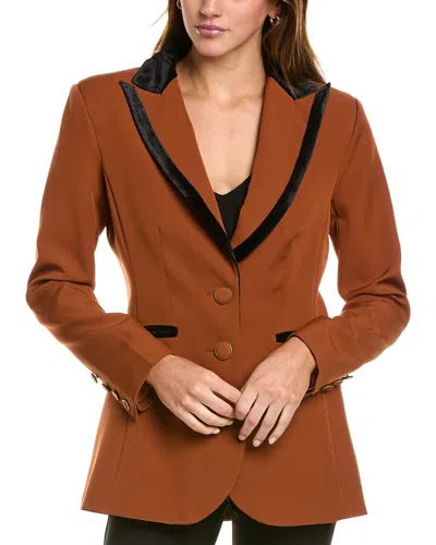 Alexia Admor Reiss Peak Lapel Blazer In Brown