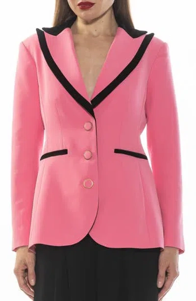 Alexia Admor Reiss Peak Lapel Blazer In Pink