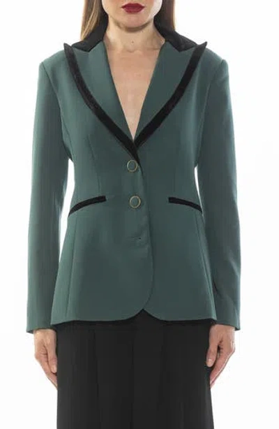 Alexia Admor Reiss Peak Lapel Blazer In Teal