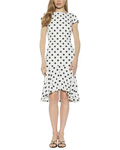 Alexia Admor Renata Cap Sleeve Handkerchief Hem Knit Dress In White