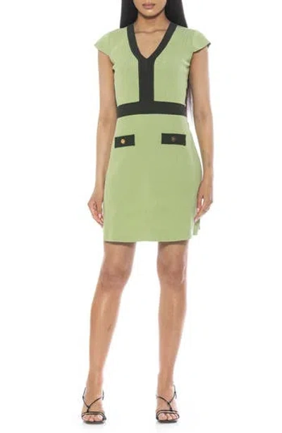 ALEXIA ADMOR ALEXIA ADMOR RHEA CONTRAST DETAIL KNIT DRESS