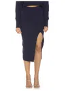 Alexia Admor Ribbed Midi Skirt In Blue