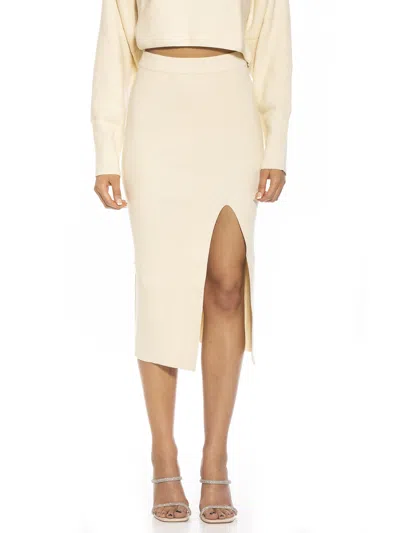 Alexia Admor Ribbed Midi Skirt In Multi