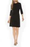 Alexia Admor Rio Crewneck Pleated Shift Dress In Black