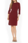 Alexia Admor Rio Crewneck Pleated Shift Dress In Red