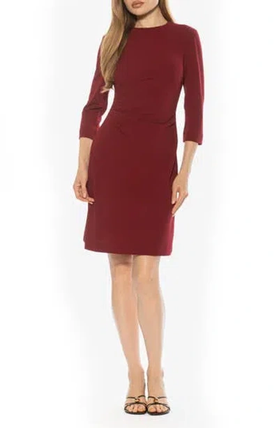 Alexia Admor Rio Crewneck Pleated Shift Dress In Red
