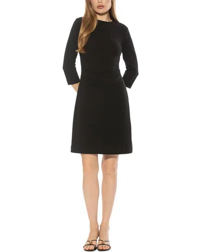 Alexia Admor Rio Crewneck Pleated Shift Dress In Black
