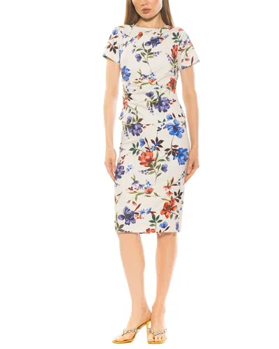 Alexia Admor Robin Crewneck Draped Midi Dress