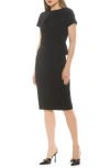 Alexia Admor Robin Jewel Neck Midi Dress In Black