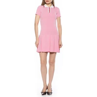 Alexia Admor Rory A-line Polo Dress In Pink