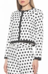 Alexia Admor Rose Jacket In Black White Polka Dots