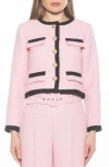Alexia Admor Rose Tweed Jacket In Pink