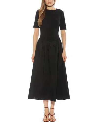 Alexia Admor Rowan Crewneck Midi Dress In Black