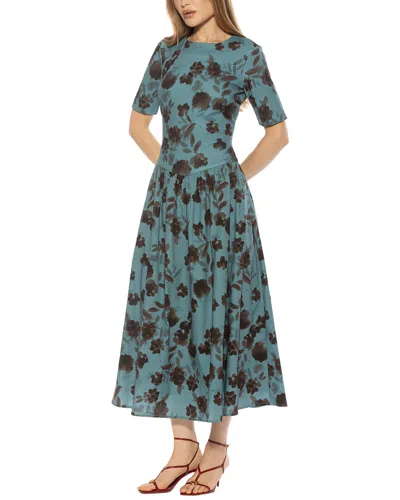 Alexia Admor Rowan Crewneck Midi Dress In Blue