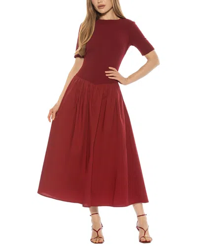 Alexia Admor Rowan Crewneck Midi Dress In Brown