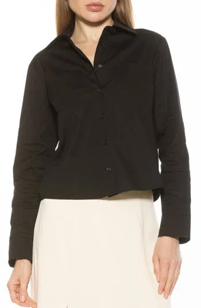 ALEXIA ADMOR ALEXIA ADMOR ROXANNE COTTON BUTTON-UP SHIRT