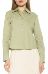 Alexia Admor Women's Roxanne Long Sleeve Shirt In Sage