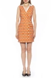 Alexia Admor Rune Vest Dress In Camel Polka
