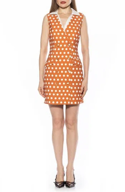 Alexia Admor Rune Vest Dress In Camel Polka