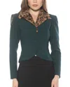 Alexia Admor Sabrina Faux Fur Notch Collar Blazer In Black