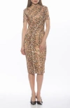 Alexia Admor Santal Draped Sheath Dress In Multi