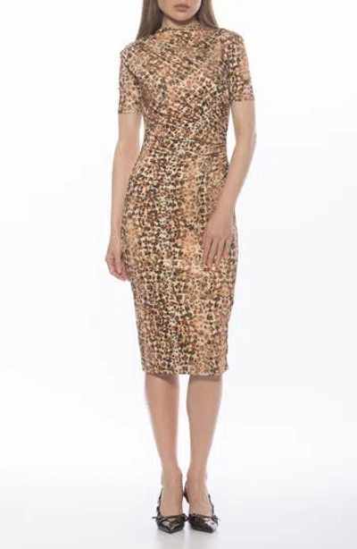 Alexia Admor Santal Draped Sheath Dress In Multi