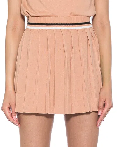 Alexia Admor Serena Pleated Skirt In Brown