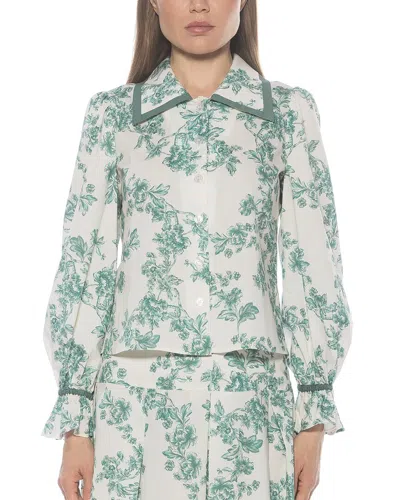 Alexia Admor Shannah Blouse In Green
