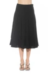Alexia Admor Shilo Pleated Midi Skirt In Black