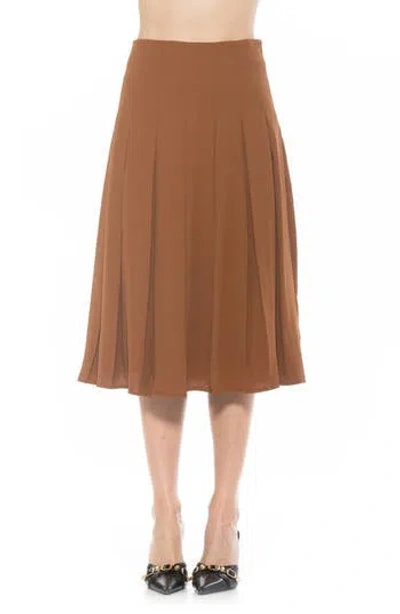 ALEXIA ADMOR ALEXIA ADMOR SHILO PLEATED MIDI SKIRT