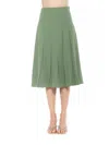 Alexia Admor Shilo Pleated Midi Skirt In Sage