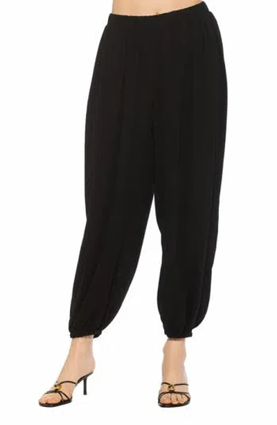 Alexia Admor Silas Draped Balloon Pants In Black