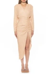 Alexia Admor Silena Surplice Dolman Sleeve Dress In Light Beige
