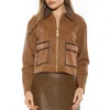 Alexia Admor Sorell Utility Jacket In Brown