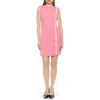 Alexia Admor Stripe Detail Sleeveless Shift Dress In Pink