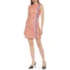 Alexia Admor Stripe Detail Sleeveless Shift Dress In Red Seashells