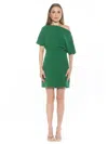 Alexia Admor Suri Draped One-shoulder Minidress In Green